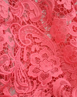 watermelon floral guipure dress lace fabric