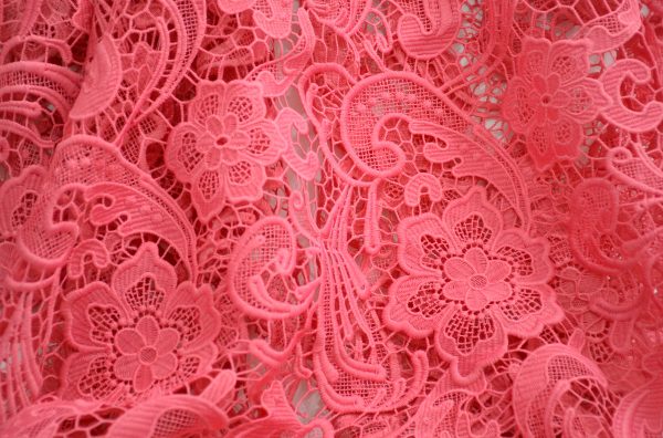 watermelon floral guipure dress lace fabric
