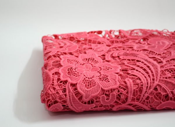 watermelon floral guipure dress lace fabric