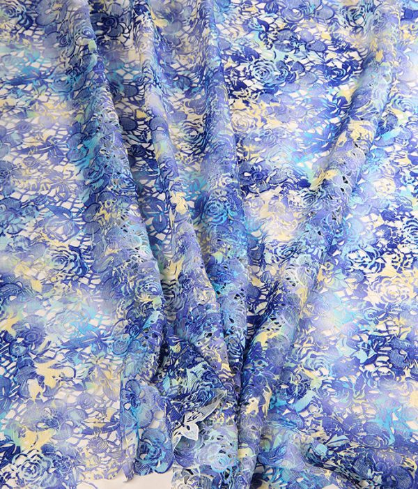 Valentino fashion show water-soluble printed designer guipure lace fabric