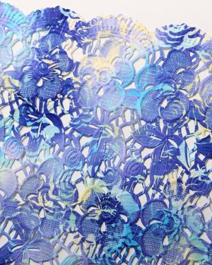 Valentino fashion show water-soluble printed designer guipure lace fabric