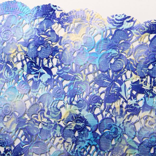 Valentino fashion show water-soluble printed designer guipure lace fabric
