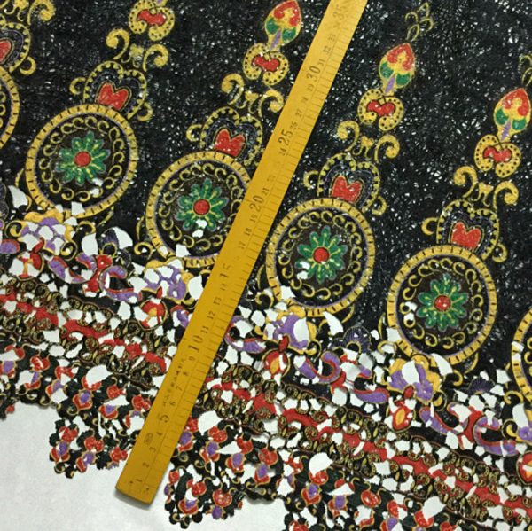 Valentino fashion show water-soluble printed designer guipure lace fabric