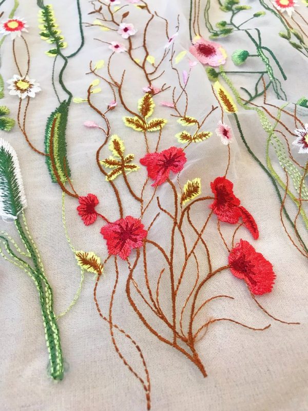 3d floral designer dress lace fabric