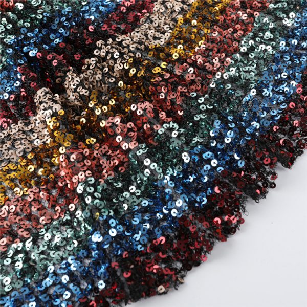 Turkey Party Dress Embroidery Mesh Sequin Fabric
