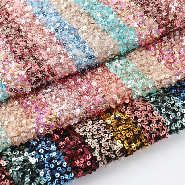 Turkey Party Dress Embroidery Mesh Sequin Fabric