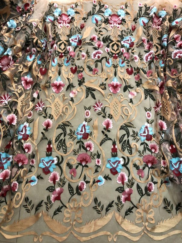 High-End Embroidery Haute Designer Lace Dress Fabric