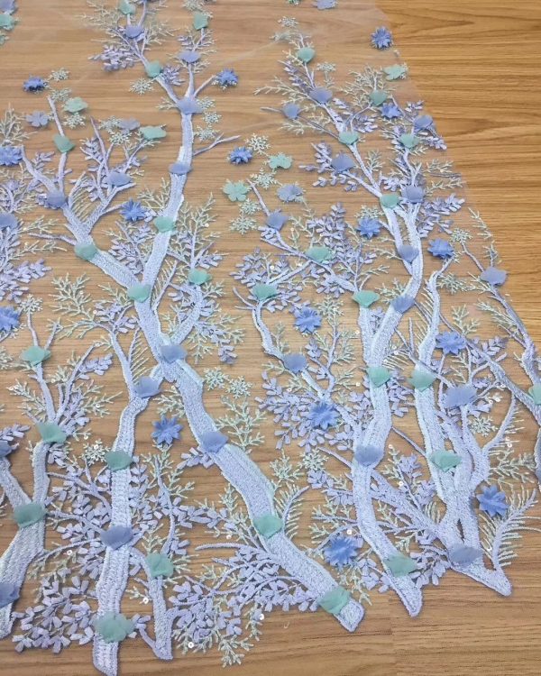 3d Floral Embroidery Haute Lace Dress Fabric
