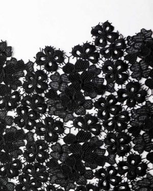 3D Sun Floral Embroidered Water Soluble Bridal Guipure Lace Fabric