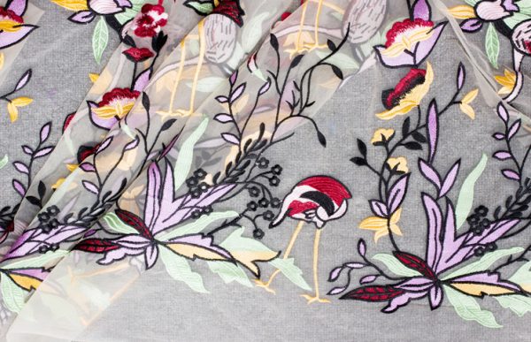 3d Floral Embroidered Designer Dress lace Fabric