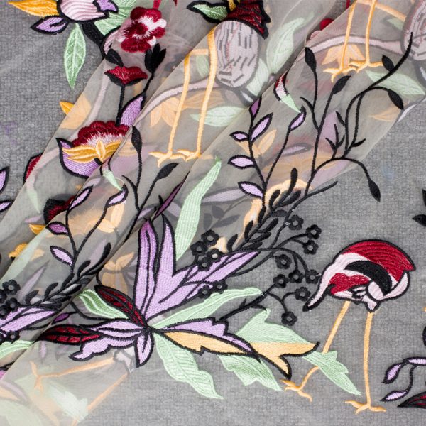 3d Floral Embroidered Designer Dress lace Fabric