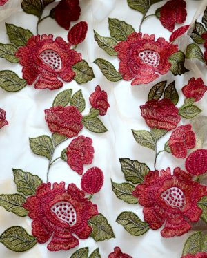 Floral Embroidery Haute Designer Lace Dress Fabric