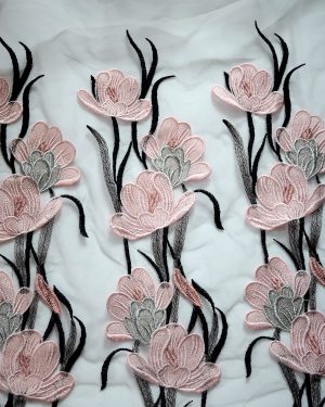 Floral Embroidery Girl Dress Lace Fabric