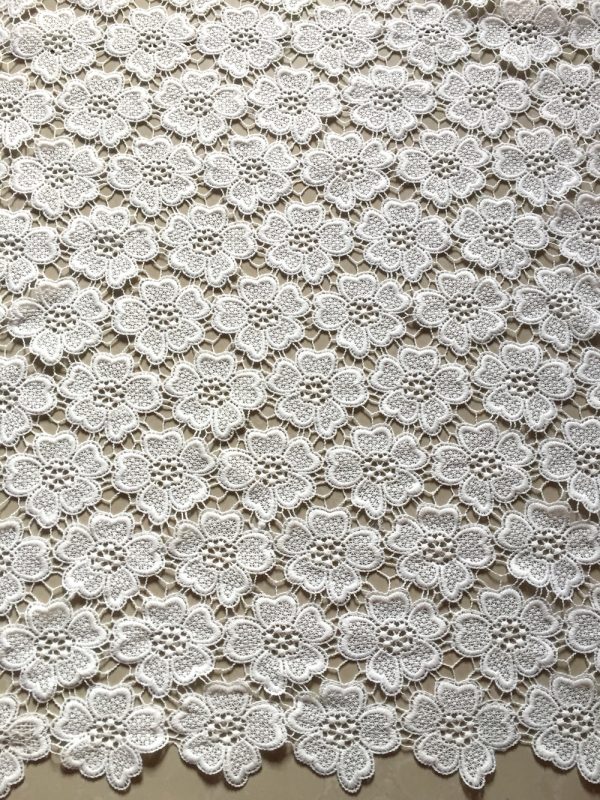 Rose Floral Haute Water-soluble Designer Guipure lace Fabric