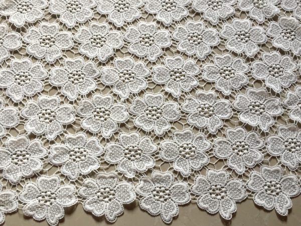 Rose Floral Haute Water-soluble Designer Guipure lace Fabric
