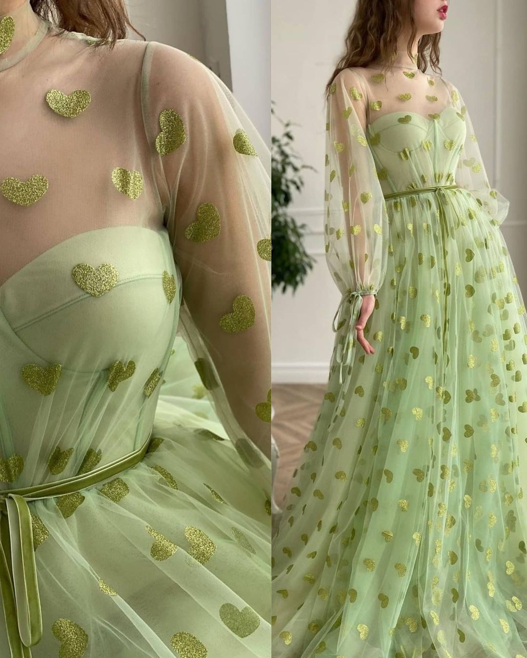 glitter cloth gown