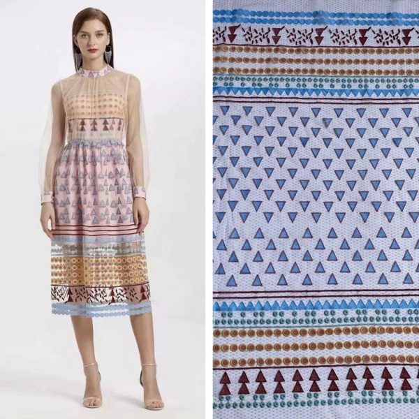 Mesh Embroidery Haute Designer Lace Dress Fabric