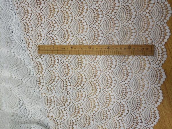 Pure White Haute Water-soluble Designer Guipure Fabric