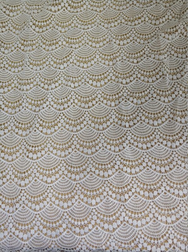 Pure White Haute Water-soluble Designer Guipure Fabric