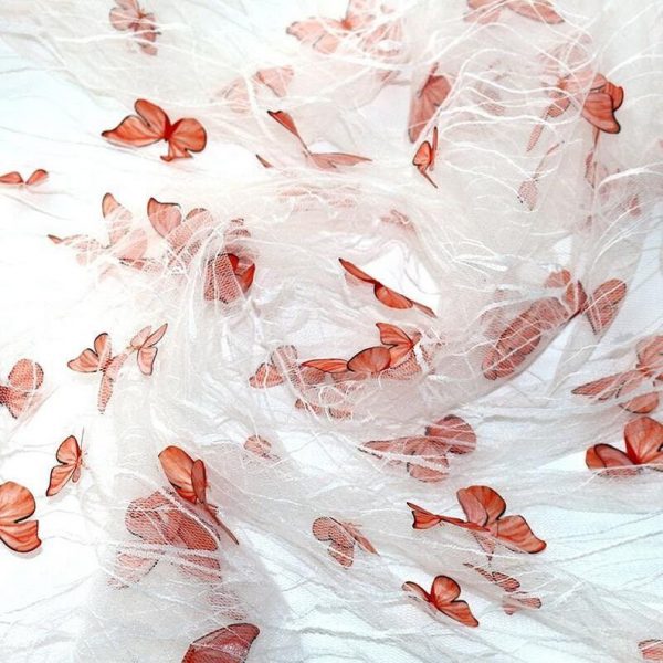 3D Butterfly Applique Lace Fabric