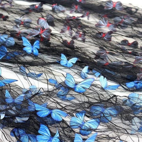 3D Butterfly Applique Lace Fabric