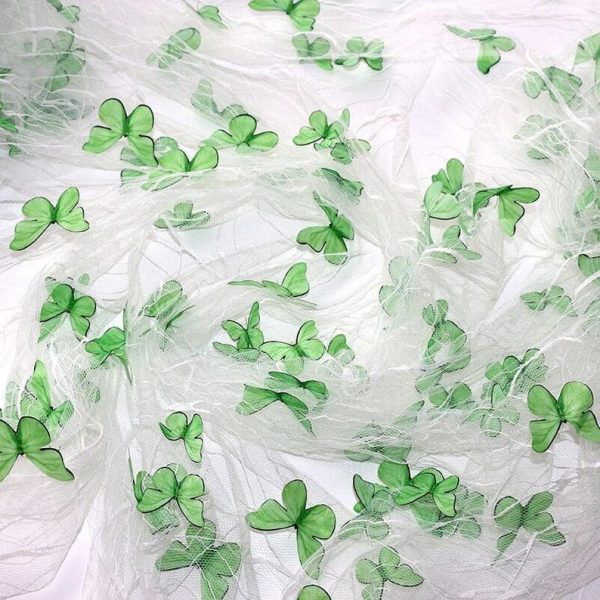 3D Butterfly Applique Lace Fabric