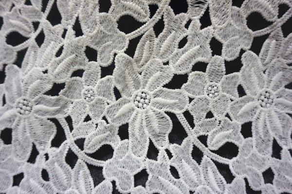white water soluble embroidery fabric