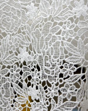 White Flower Chemical Water Soluble Fabric