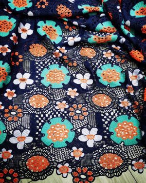 Multi-color Guipure Fabric Embroidered Chemical lace Fabric