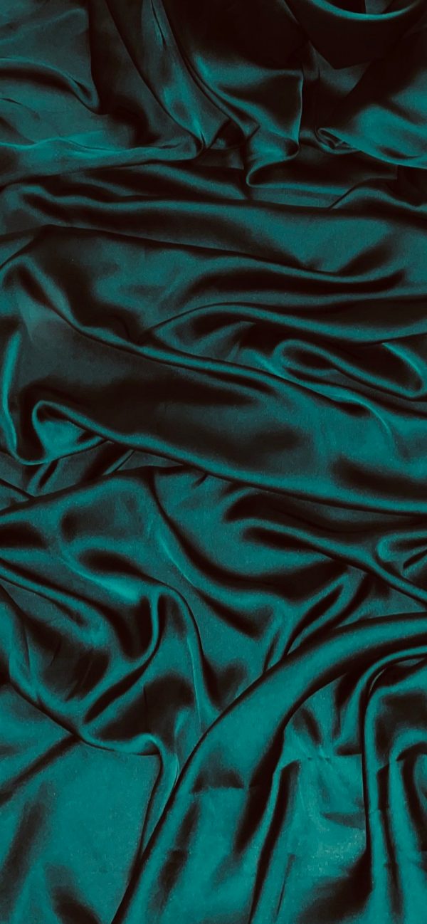Forest Green Charmeuse Satin Silk Crepe Fabric