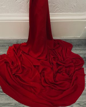 Red Crepe De Chine Fabric