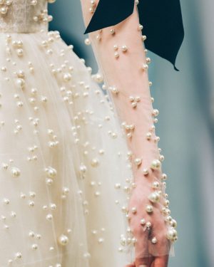 Ivory Bridal Pearls Tulle Fabric