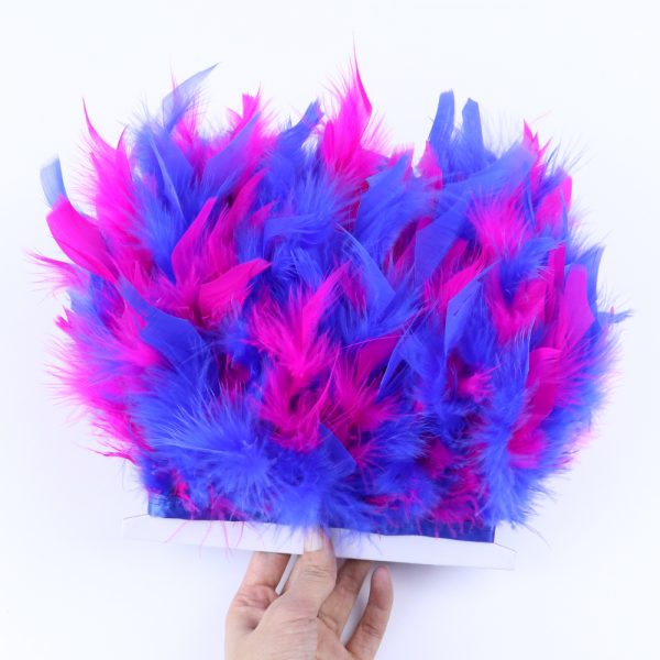 royal red Fancy Turkey feather Fringe