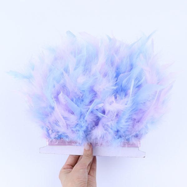 light bule purple Fancy Turkey feather Fringe