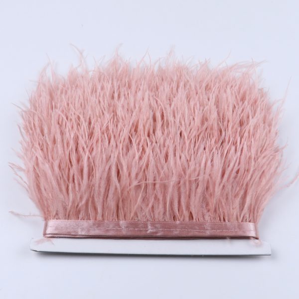 Shrimp powder Natural Ostrich Feathers Trim