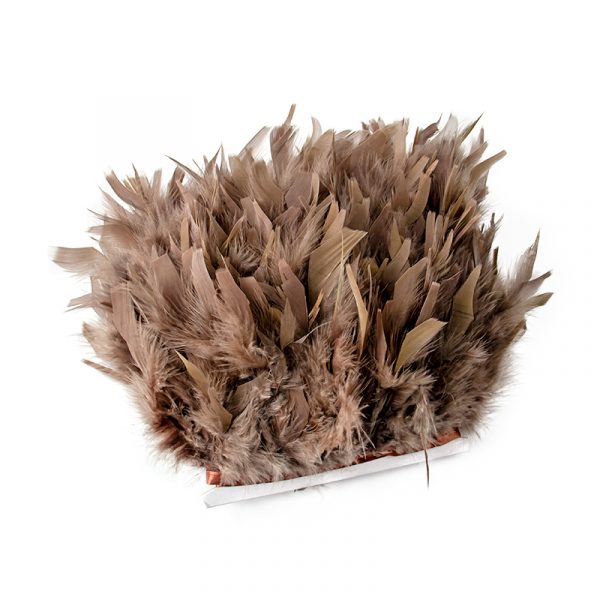 Deep coffee Natural Turkey Feathers Trim