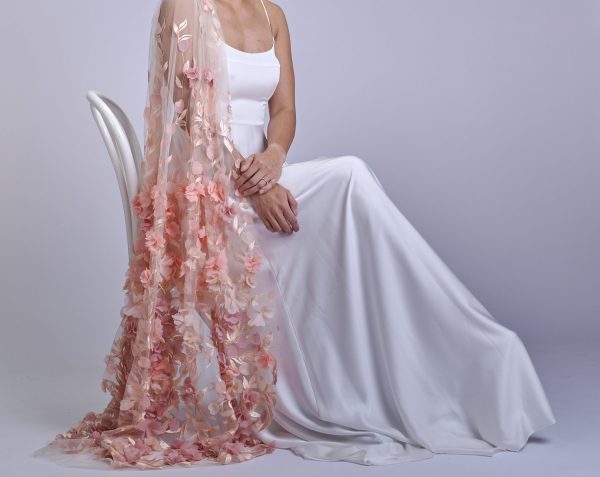 3D Multicolor Mesh Rose Floral Embroidery Dress Haute Couture Roma Fashion Dress Fabric