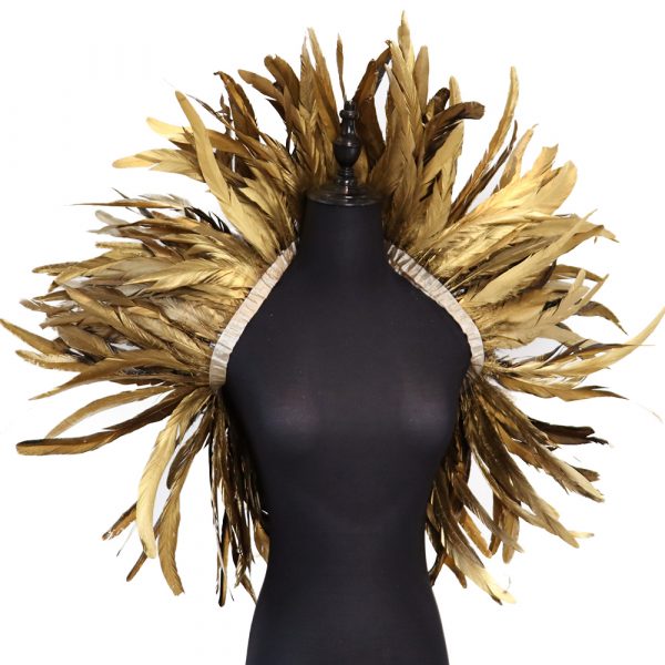 10-12" Gold/Silver Rooster Tail Feathers Trims Fringe