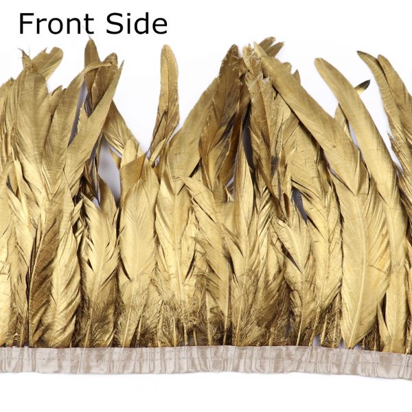 10-12" Gold/Silver Rooster Tail Feathers Trims Fringe