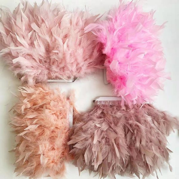 Natural Turkey Feathers Trim