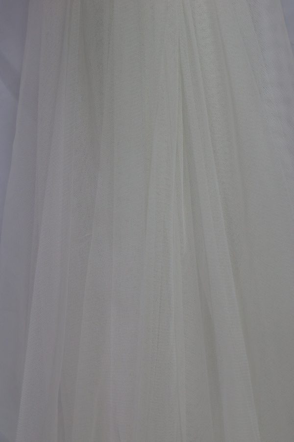 59" wide Ivory/Off White Extra Soft Bridal couture Italian Tulle Veiling Mesh Fabric