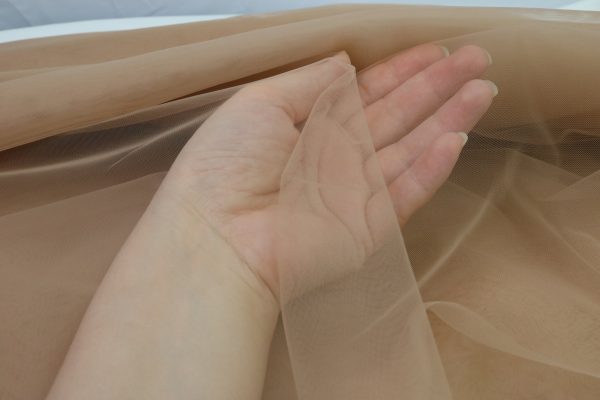 59" wide Nude Mesh Fabric Skin Color Soft Stretch Mesh Tulle Fabric