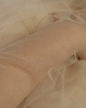59" wide Nude Mesh Fabric Skin Color Soft Stretch Mesh Tulle Fabric