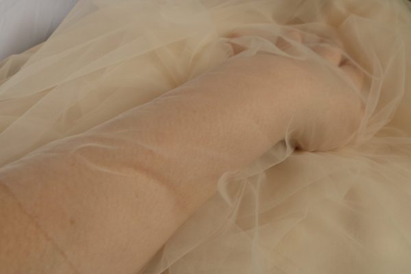 59" wide Nude Mesh Fabric Skin Color Soft Stretch Mesh Tulle Fabric