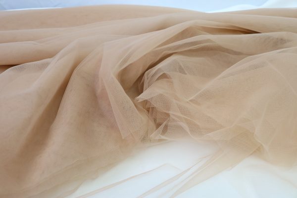 59" wide Nude Mesh Fabric Skin Color Soft Stretch Mesh Tulle Fabric