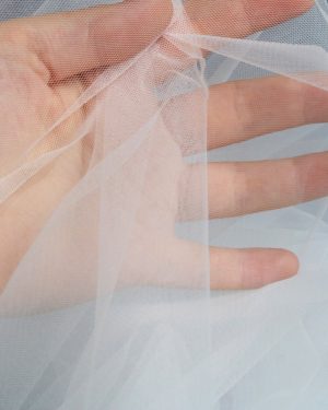 Soft Ivory Bridal Couture Tulle Veiling Mesh Tulle Fabric 3m Wide