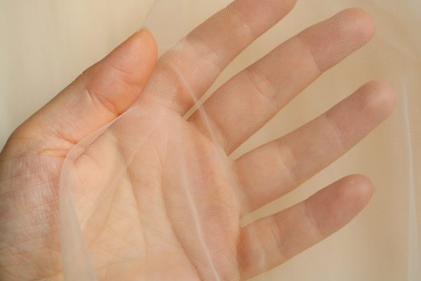 59" wide Nude Mesh Fabric Skin Color Soft Stretch Mesh Tulle Fabric