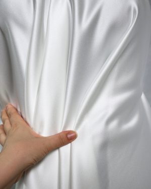 High Quality Ivory Satin Fabric