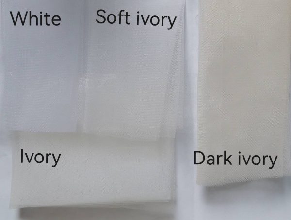 Soft Ivory Bridal Couture Tulle Veiling Mesh Tulle Fabric 3m Wide