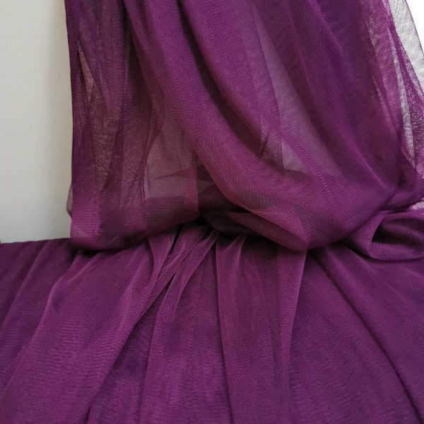 Soft Magenta Tulle Mesh Fabric
